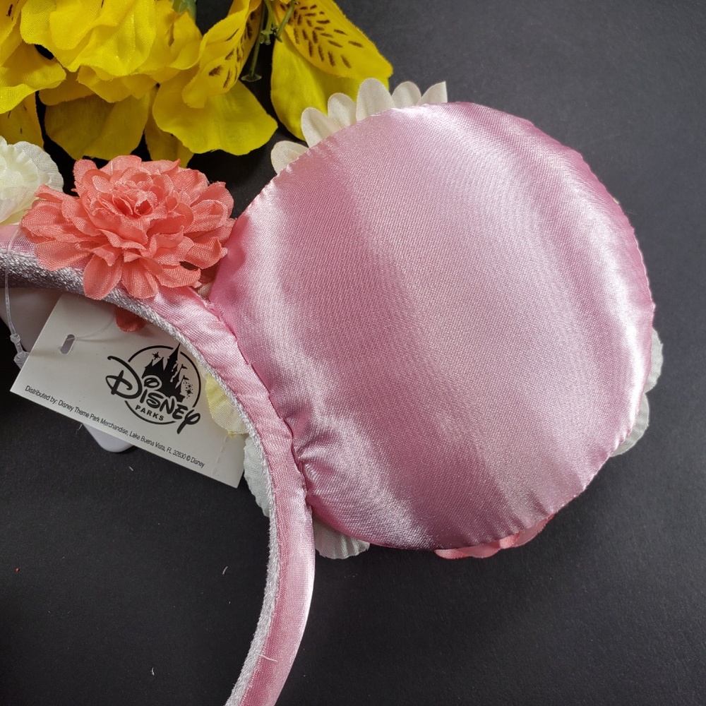 Disney Parks Pink Flower Minnie Ears, New - Picture 5 of 8